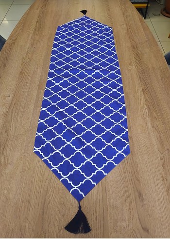 Koyu Mavi moroccan desenli Runner - Görsel 2
