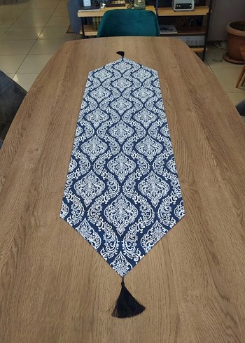 lacivert Osmanlı desen Runner - Görsel 2