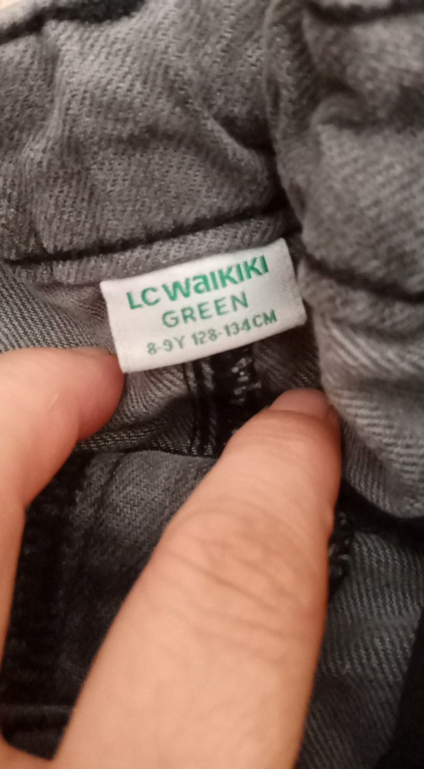 Gri Nakışlı Kız Denim Etek - Görsel 3