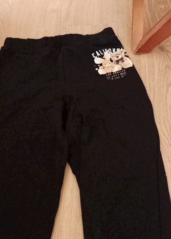 Kız Çocuk Siyah Rahat Kesim Eşofman Altı - Görsel 2