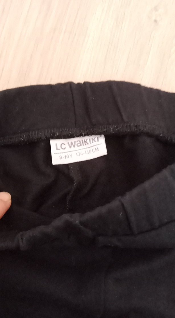 Kız Çocuk Siyah Rahat Kesim Eşofman Altı - Görsel 3