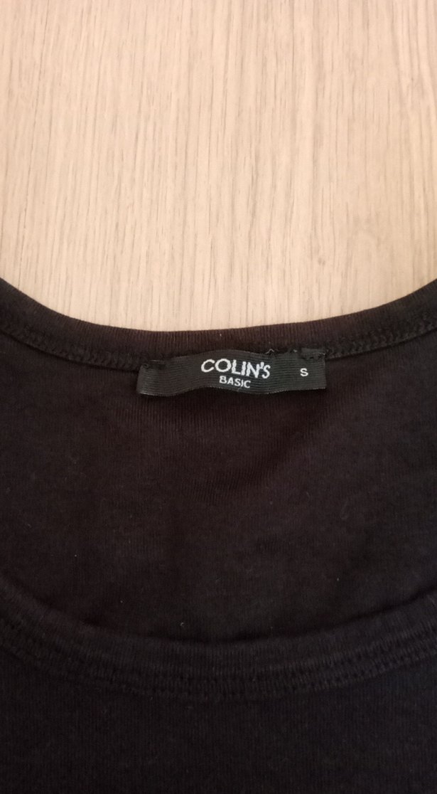 Siyah Kısa Kollu Crop Top - Görsel 2