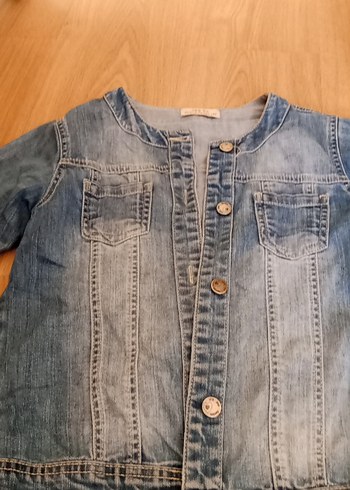Soobe Düğmeli kot kız çocuk ceket