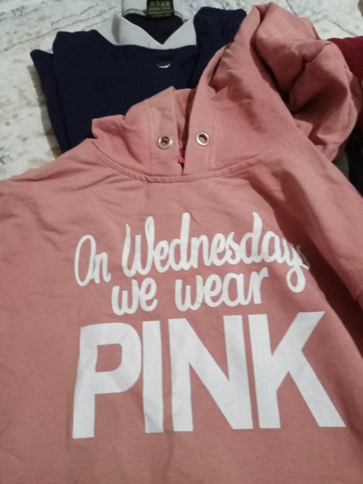 Kız Çocuk Pembe Kapüşonlu sweatshirt - Görsel 2