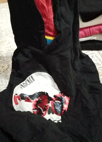 10 Yaş Beden Rock Punk kız ve erkek sweatshirt