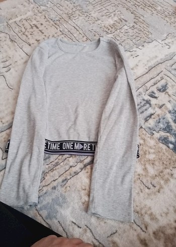 LC Waikiki Gri Uzun Kollu Triko Sweatshirt