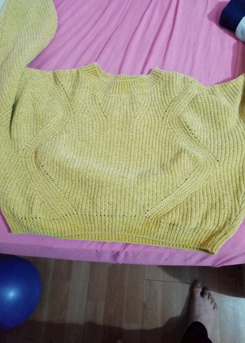 Sarı Yarım Balıkçı Yaka hardal rengi hm marka çok gzuel bir urun - Görsel 5