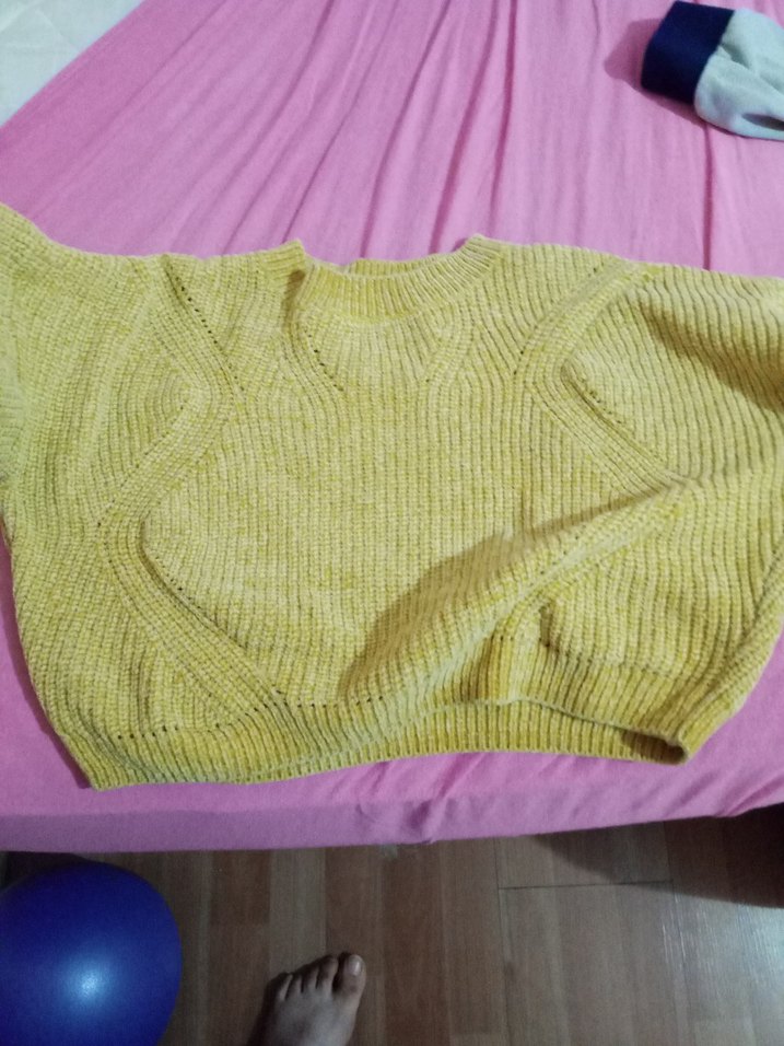 Sarı Yarım Balıkçı Yaka hardal rengi hm marka çok gzuel bir urun - Görsel 3