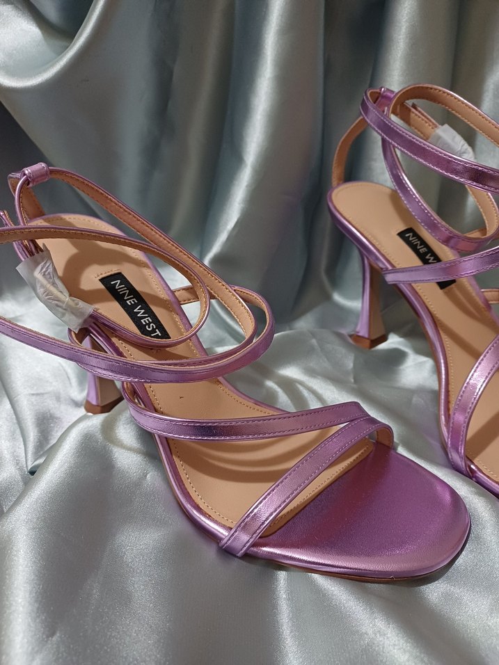 Mor Parlak İnce Topuklu Kadın Abiye Ayakkabı - Görsel 3