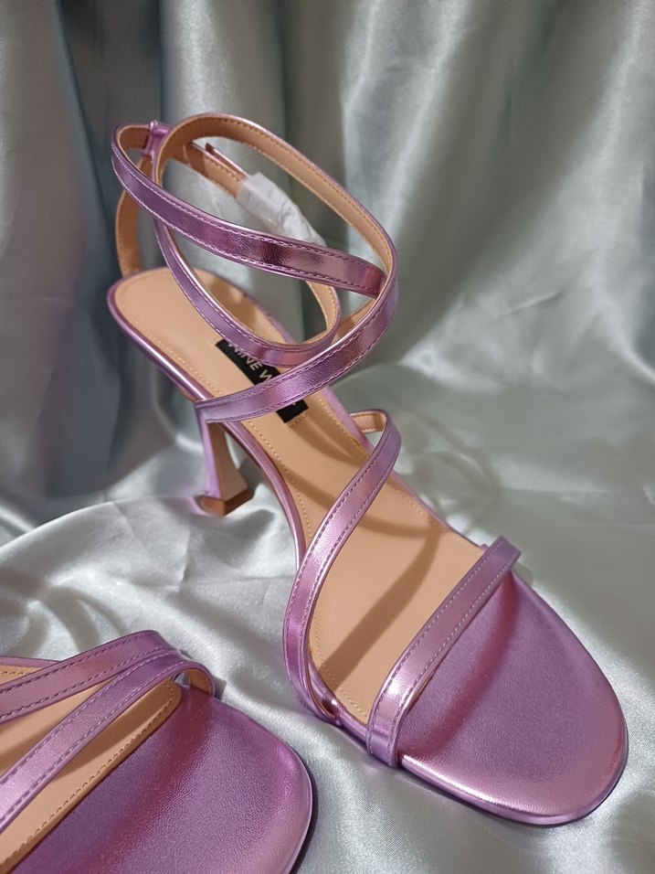 Mor Parlak İnce Topuklu Kadın Abiye Ayakkabı - Görsel 2