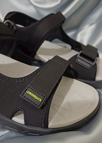 42 Beden siyah Renk Lumberjack Siyah Erkek Spor Sandalet 42 numara