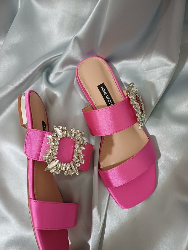 ninewest Pembe Çiçekli Tokalı - Görsel 5