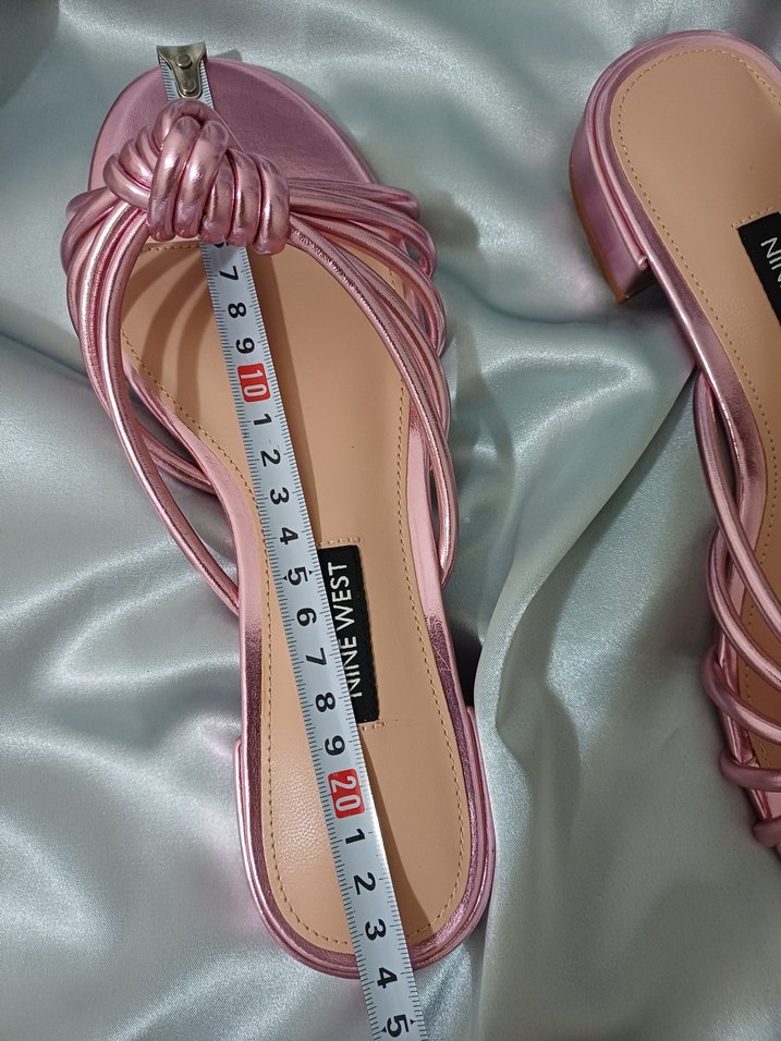Pembe Parlak Kadın Topuklu Terlik - Görsel 4