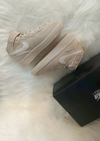 Bej Süet Nike Kadın Sneakers - Görsel 6