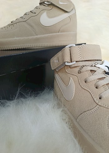 Bej Süet Nike Kadın Sneakers - Görsel 9