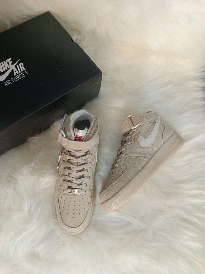 Bej Süet Nike Kadın Sneakers - Görsel 3