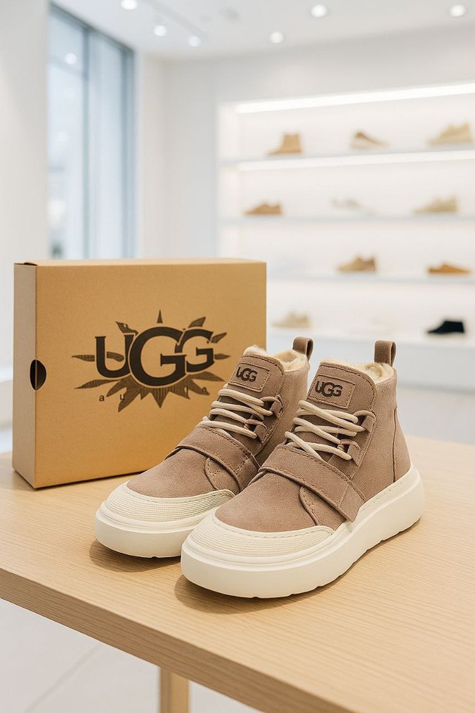 Süet UGG Kadın Dolgu Topuk Bot - Görsel 3