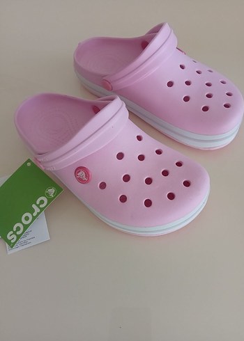 Pembe Kadın Crocs Dolgu Topuk Terlik