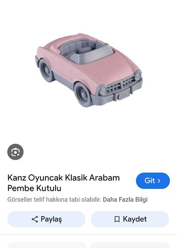 Kanz İlk Arabam Yumuşak Dokulu Oyuncak Araba