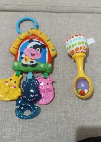 Beden Renkli Diş Kaşıyıcı ve Çıngırak Seti
