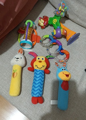 Renkli Diş Kaşıyıcı ve Çıngırak Seti