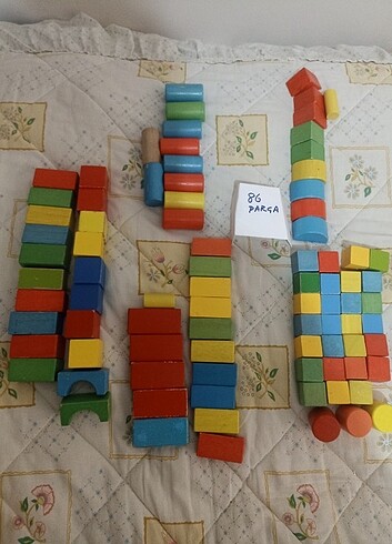 Ahşap bloklar 86 parça 