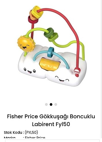 Fisher Price Fisherprice gökkuşağı boncuklu labirent 