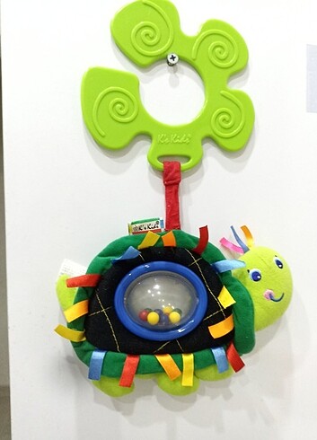 Fisher Price Kikids kaplumbağa puset oyuncağı çıngırak 