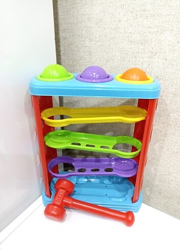 Fisher Price Pilsan çekiçle top kaydırma oyuncagi