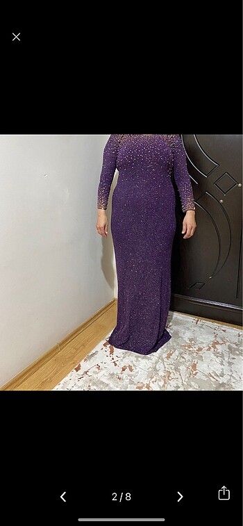 xl Beden Mor balık model elbise