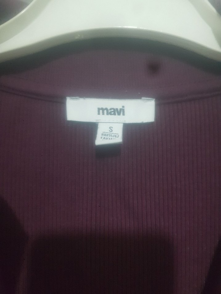 Bordo kısa Kollu Düğmeli Kadın Gömlek - Görsel 2