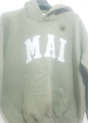 Yesil Kapüşonlu Kadın Sweatshirt MAI - Görsel 2