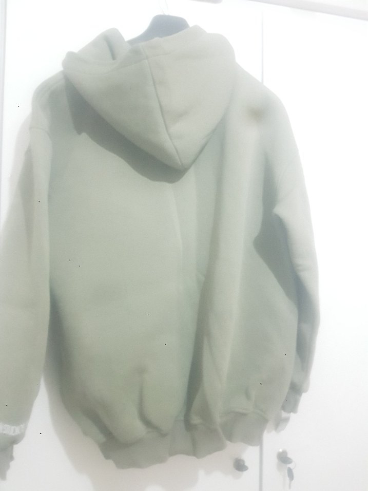 Yesil Kapüşonlu Kadın Sweatshirt MAI - Görsel 4