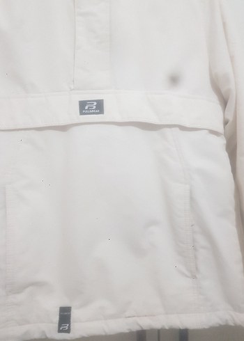 Beyaz Fermuarlı Kadın Kısa Mont - Görsel 2