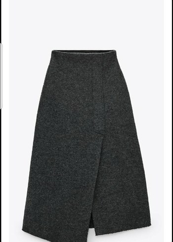 Gri Yün Kadın Uzun Etek - Görsel 3