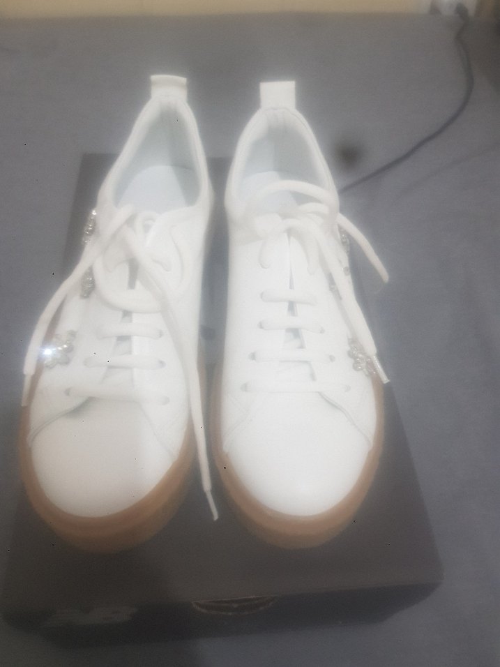 Beyaz Platform Topuklu Kadın Spor Ayakkabı - Görsel 3