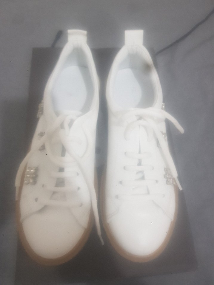 Beyaz Platform Topuklu Kadın Spor Ayakkabı - Görsel 4