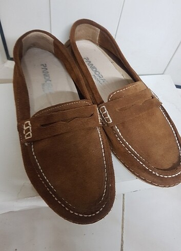 36 Beden camel Renk Hakikî deri loafer