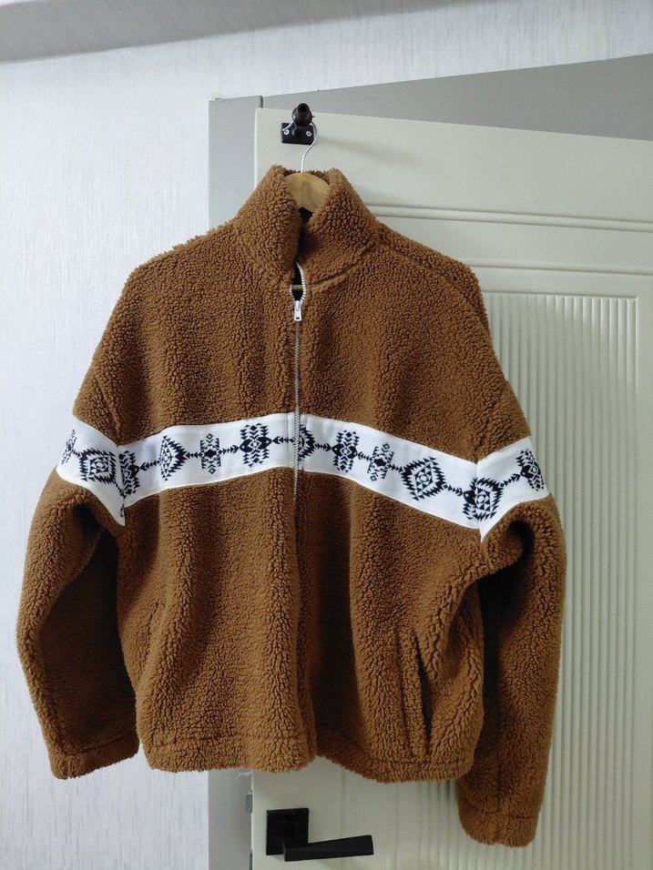 Asos L Beden Oversize Peluş Ceket - Görsel 2