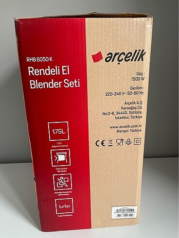 Arçelik blender sıfır set