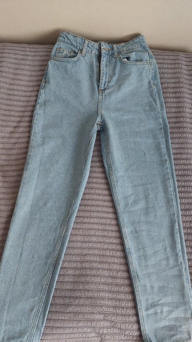 Kadın Mavi Normal Boy Denim Mom Jean - Görsel 2