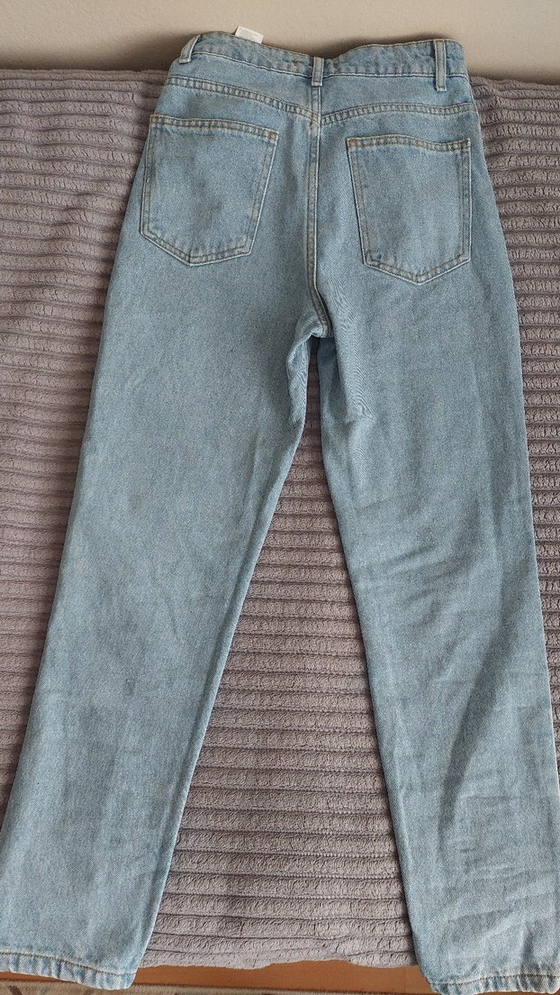 Kadın Mavi Normal Boy Denim Mom Jean - Görsel 3
