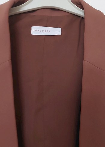 Klasik kahverengi kadın blazer ceket - Görsel 6