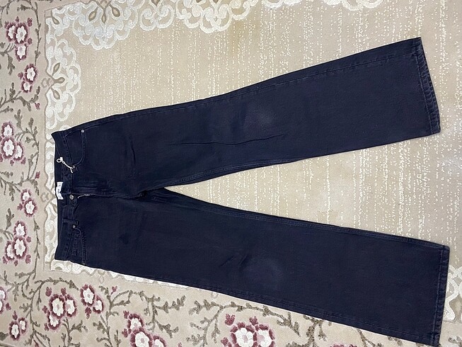 Mango Siyah Wide Leg Jean