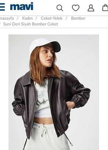 Suni deri siyah bomber ceket