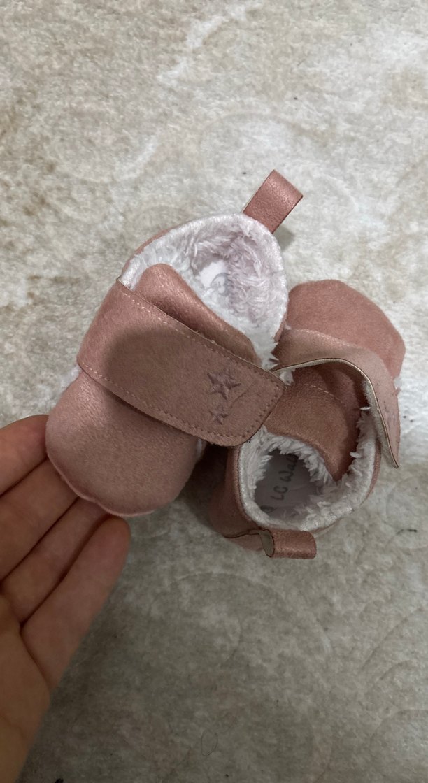 Kahverengi Süet İlk Adım Ayakkabısı Velcro - Görsel 2