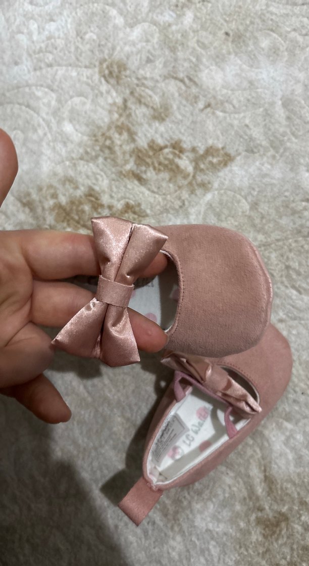 Kız Çocuk Pembe Fiyonklu Balerin Ayakkabı - Görsel 2