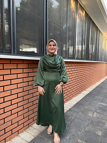 Saten tesettür abiye