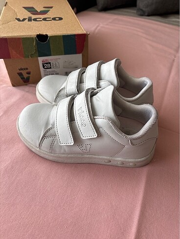 28 Beden Beyaz unisex çocuk Spor ayakkabı