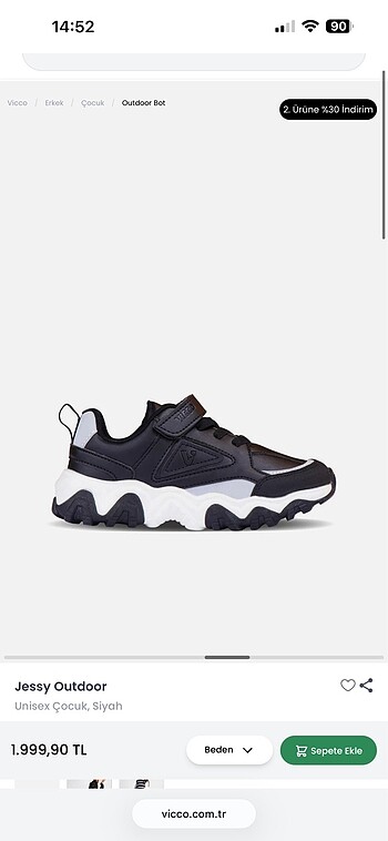 Vicco Kışlık deri spor ayakkabı unisex